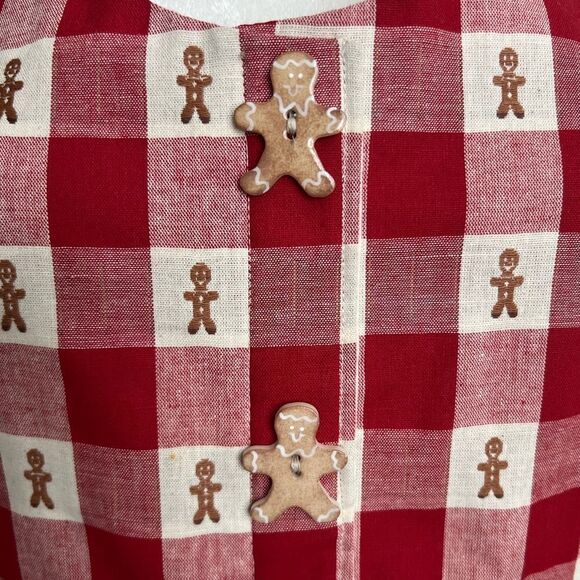 Vintage Marianna Originals Christmas dress gingerbread man - Picture 5 of 8